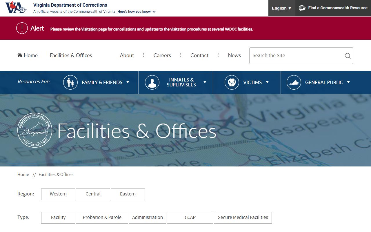 Keen Mountain Correctional Center VADOC facility directory for Buchanan County state prison inmates