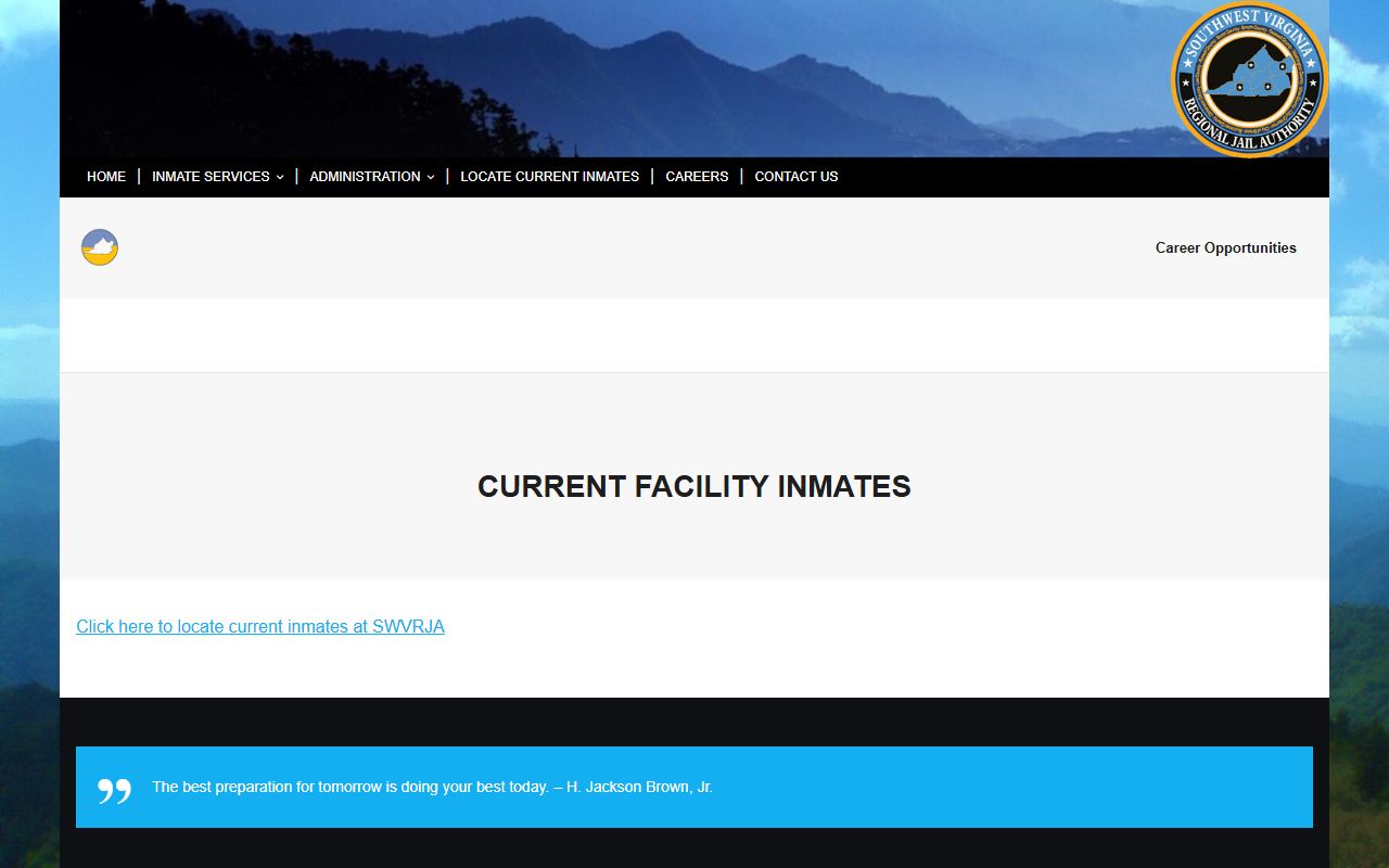 Buchanan County inmate population SWVRJA current inmates page